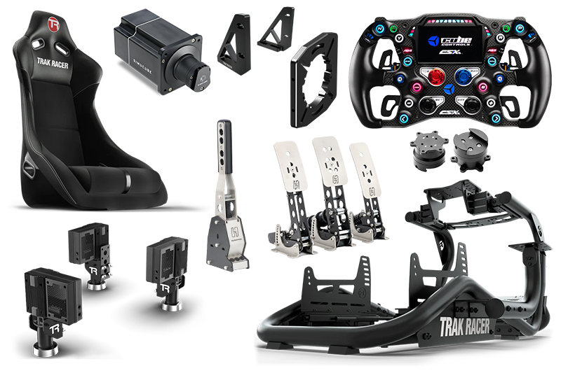 TR8 PRO WITH MOTION, WHEEL, WHEELBASE AND PEDALS – Trak Racer EU