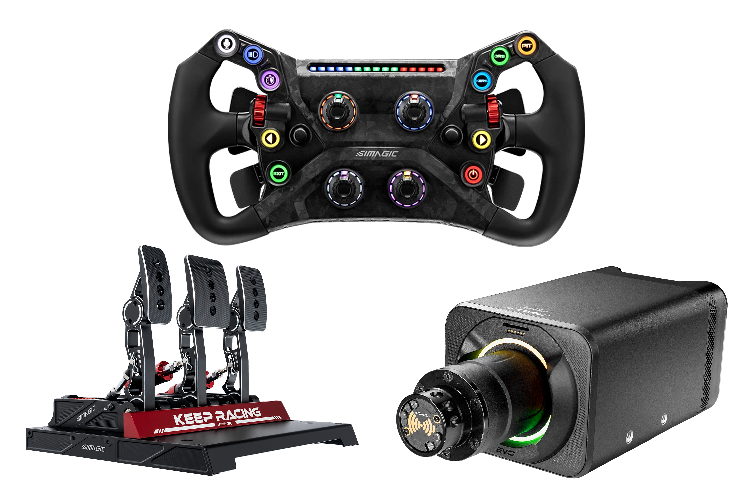 Simagic Alpha EVO Pro 18nm Wheel Base, GT NEO Steering Wheel