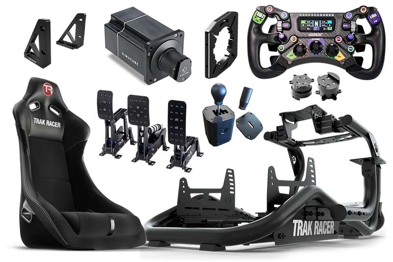 TR8 PRO WITH WHEEL, WHEELBASE AND PEDALS – Trak Racer EU