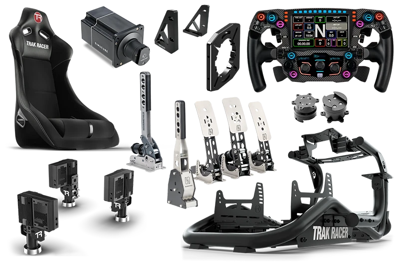 【引き取りのみ】Track Racer TR8 Pro （複数オプション付き） TR8 PRO WITH MOTION, WHEEL, WHEELBASE AND PEDALS – Trak Racer EU PC用ゲームコントローラー・コンバーター