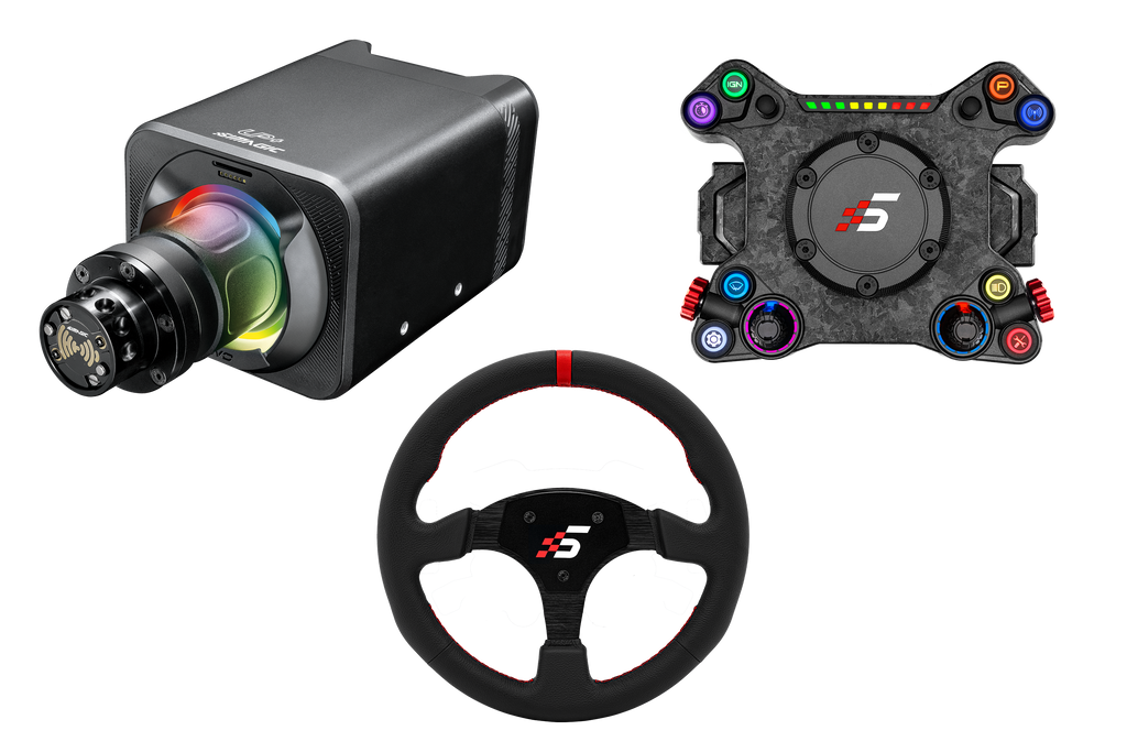 Neomagic α Simagic NEO X Hub with Alpha EVO Sport 9nm Wheel Base and Leather