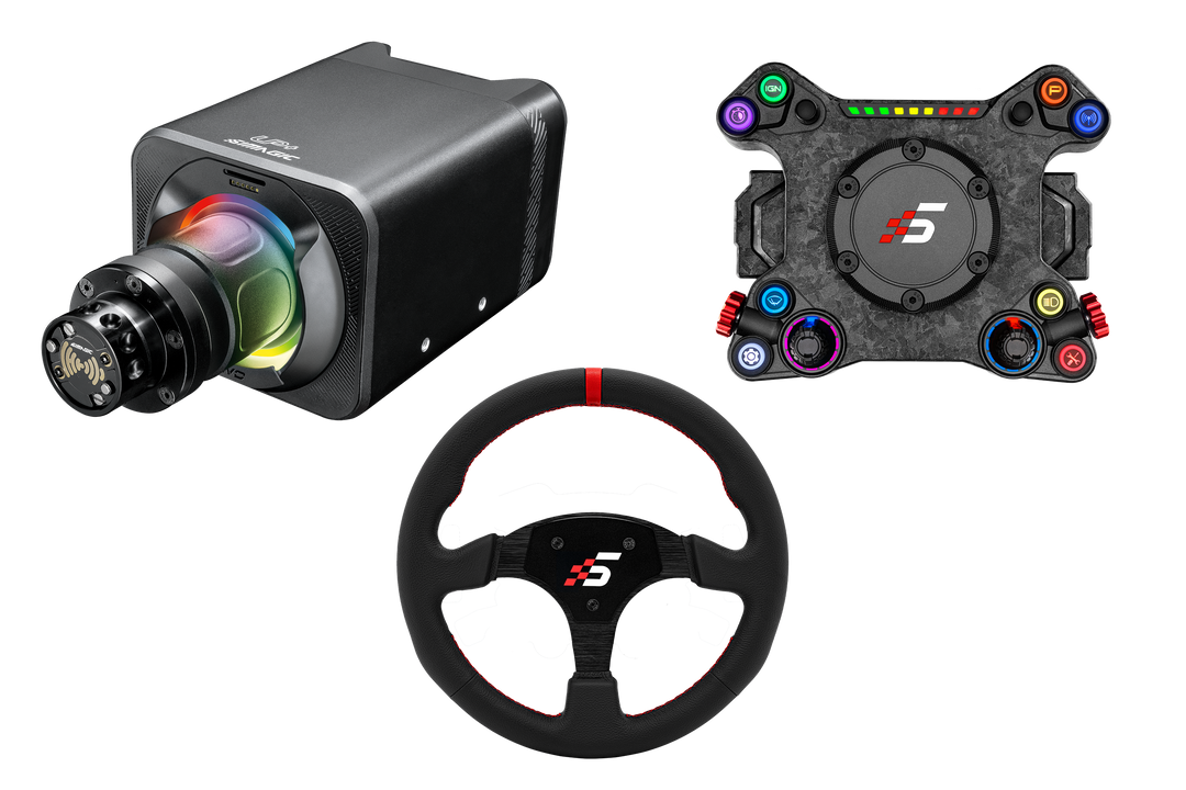 Simagic NEO X Hub with Alpha EVO Sport 9nm Wheel Base and Leather
