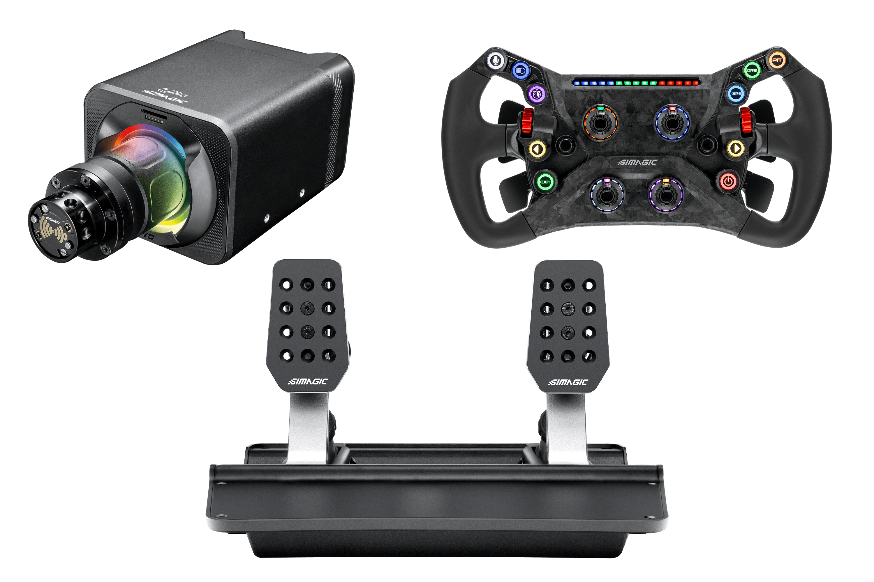 Simagic GT NEO Hub with Alpha EVO Sport 9nm Wheel Base & P500-2