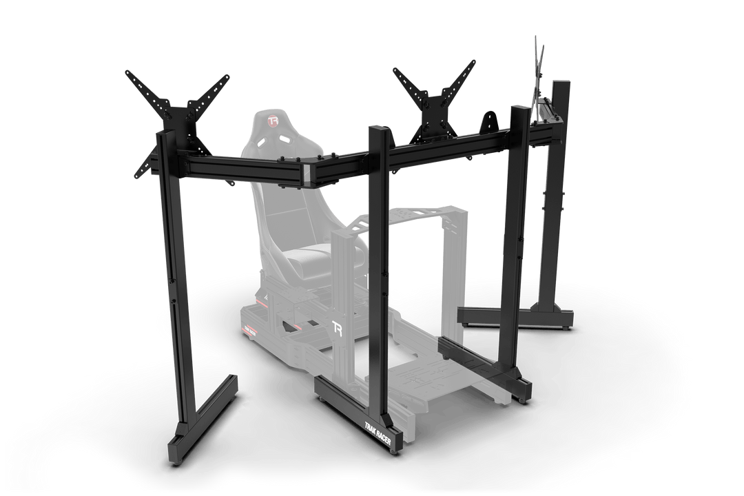Freestanding Triple (3) Monitor Stand with Extra Leg Supports