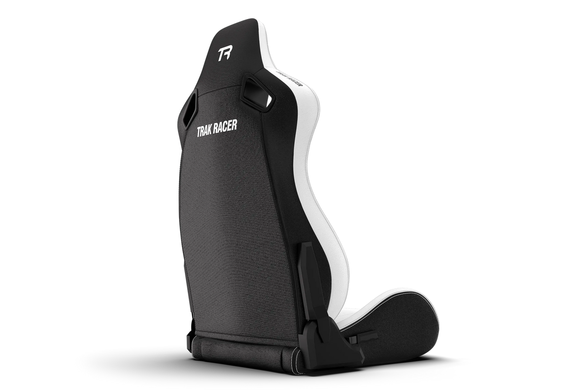 RE2 Dual-Lock Reclining Sim Racing Seat - Premium White Diamond-Stitch ...