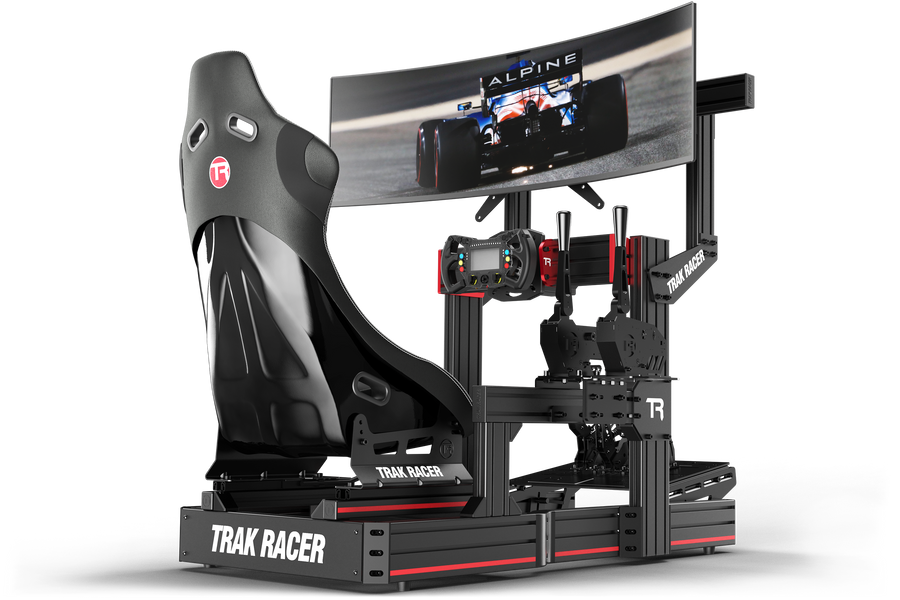 Trak Racer Cockpit-Mounted Single Monitor Stand - up to 80" - Display Centre Profile 800mm Long