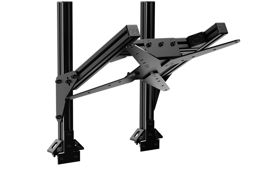 Trak Racer Aluminium Quad/Dual Overhead Monitor Stand - up to 36" Display