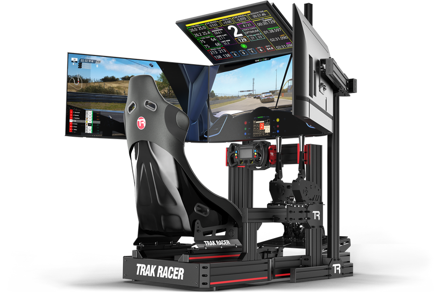 Trak Racer Freestanding Quad Monitor Stand - up to 45" Displays